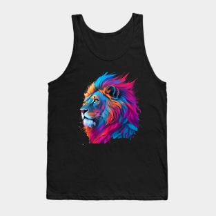 Colorful Lion Art Tank Top